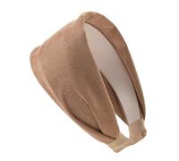 axy HR10A Serre-tête large en flanelle légère pour femme Beige
