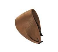 axy HR14B - Serre-tête large pour femme - En tissu gaufré aspect cuir avec motif feuilles - Magnifique bandeau pour femme - Marron ocre - Extra large