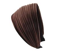 Axy HR32 Série 32 Serre-tête en flanelle légère (aspect cuir) pour femme Marron, 1 count (Pack of 1), Cuir, Sans pierre