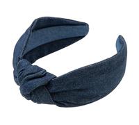 axy HR35J Serre-tête avec nœud en jean - Magnifique bandeau pour femme - Bandeau pour cheveux - Serre-tête HR35J (bleu foncé)
