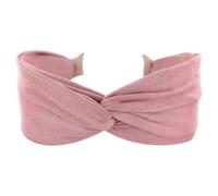 axy HRD6 Serre-tête large, avec nœud raffiné, en flanelle légère, pour femme, rose, extra large