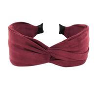 axy HRD6 Serre-tête large, avec nœud raffiné, en flanelle légère, pour femme, rouge, extra large