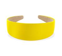 axy HRK1 Serre-tête large en satin style vintage classique (jaune)