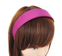axy HRK1 Serre-tête large, recouvert de satin, look classique, vintage (rose)