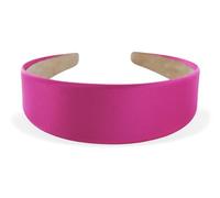 axy HRK1 Serre-tête large, recouvert de satin, look classique, vintage (rose)