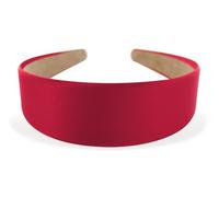 axy HRK1 Serre-tête large, recouvert de satin, look classique, vintage (rouge)