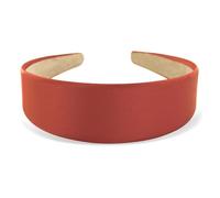 axy HRK1 Serre-tête large, recouvert de satin, style vintage, classique, orange