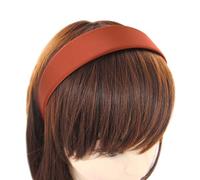 axy HRK1 Serre-tête large, recouvert de satin, style vintage, classique, orange