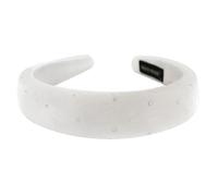 axy HRK10A Serre-tête rembourré en velours avec strass pour femme (blanc, large)