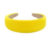 axy HRK2A Serre-tête large rembourré en tissu Couleurs bonbon - Magnifique serre-tête - Accessoire de cheveux - Jaune