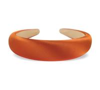 axy HRK2Ro Serre-tête rembourré en tissu de soie dans des couleurs élégantes et festives - Magnifique bandeau pour femme (orange terreur, large)