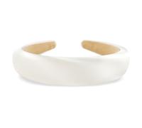 axy HRK2Ro Serre-tête rembourré en tissu de soie dans des couleurs festives élégantes pour femme (blanc, large)