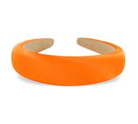 axy HRK2Ro Serre-tête rembourré en tissu de soie dans des couleurs festives élégantes pour femme (orange fluo, large)