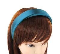 axy HRK7A Serre-tête rembourré en tissu et revêtu de satin - Magnifique serre-tête pour femme (bleu pétrole)