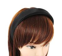 axy HRK7A Serre-tête rembourré en tissu pour femme avec revêtement en satin et couleurs bonbon (noir)