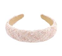 axy HRK8 Serre-tête large rembourré en tweed - Magnifique bandeau pour cheveux - Rose