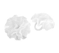axy HSG15 Lot de 2 chouchous à cheveux pour enfant avec fleurs en tissu pour communion Blanc