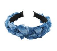 axy Serre-tête avec couronne de fleurs - Look vintage - Pour mariage - HRBLU1 (bleu)