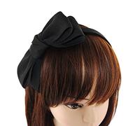 axy Serre-tête avec grand nœud - 14 cm x 7 cm - Magnifique bandeau pour cheveux HRS3 (noir)
