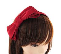 axy Serre-tête avec grand nœud - 14 cm x 7 cm - Superbe bandeau pour cheveux HRS3 (rouge)
