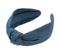 axy Serre-tête avec nœud en jean - Magnifique serre-tête pour femme - Bleu
