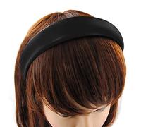 axy Serre-tête classique vintage en cuir HR27 cm (Noir)