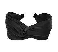 axy Serre-tête large avec nœuds raffinés - Recouvert de satin - Pour femme - Bandeau pour cheveux HRD3 (noir)