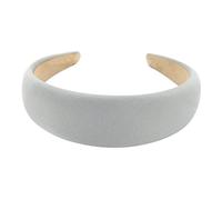 axy Serre-tête large avec tissu rembourré Candy Colours - Magnifique bandeau pour cheveux - Serre-tête HRK2A (gris argenté)