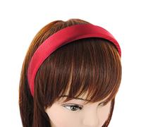 axy Serre-tête rembourré en tissu Candy Colours et satin - Magnifique bandeau pour cheveux - HRK7A (rouge)