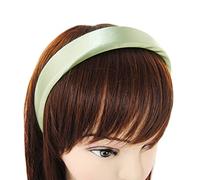 axy Serre-tête rembourré en tissu Candy Colours et satin - Magnifiquement bandeau pour cheveux - HRK7A (vert clair)