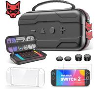 AXYBCOOL Ensemble d'étuis pour Switch 2 - Compatible avec console Nintendo Switch 2/Switch/SwitchOLED, coque rigide de protection et portable pour jeux et accessoires