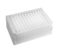 Axygen P-96-450V-Y Deep Well Microplaque de stockage de 500 microlitres avec puits à fond en V, PP jaune (1 boîtier: 10 plaques/unité; 5 unités/étui)