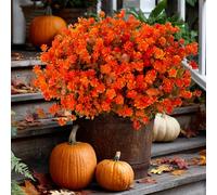 AXYLEX Lot de 12 Fleurs artificielles en Plastique pour Mamans - Résistantes aux UV - Ne se décolorent Pas - pour Maison, Jardin, Porche, terrasse, Bureau, Thanksgiving