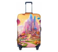 axzttupy Candy Land Housse de protection personnalisée pour valise, s'adapte à presque tous les bagages, Noir , M