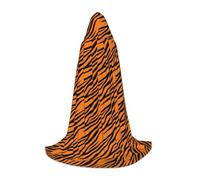 axzttupy Cape à capuche confortable avec imprimé léopard tigre orange pour carnaval, Halloween et fêtes à thème