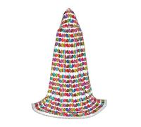 axzttupy Cape à capuche confortable avec imprimé macaron biscuit et pâtisseries pour carnaval, Halloween et fêtes à thème