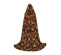 axzttupy Cape à capuche confortable avec imprimé papillons monarques oranges pour carnaval, Halloween et fêtes à thème