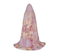 axzttupy Cape à capuche confortable avec imprimé texture marbre rose pour carnaval, Halloween et fêtes à thème