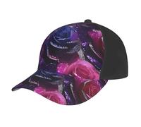 axzttupy Casquette de baseball à paillettes avec imprimé roses - Pour activités de plein air - Utilisation multi-saisons - Facile à transporter - Unisexe