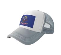axzttupy Casquette de baseball réglable unisexe avec drapeau de l'État du Dakota du Nord - Pour l'extérieur, la pêche, la plage, les voyages, gris, Taille unique