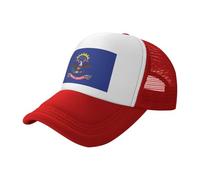 axzttupy Casquette de baseball réglable unisexe avec drapeau de l'État du Dakota du Nord - Pour l'extérieur, la pêche, la plage, les voyages, Rouge, Taille unique