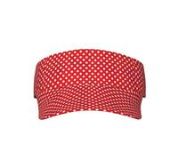 axzttupy Chapeau de protection contre les UV avec imprimé à pois rouges et blancs - Bonnet fonctionnel absorbant la transpiration - Pour randonnée, golf, plage, confort tout au long de la journée