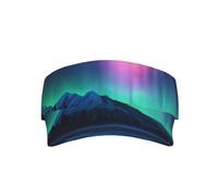 axzttupy Dark Northern Lights Chapeau de protection anti-UV avec 2 imprimés pour randonnée, golf, plage, confort tout au long de la journée, noir