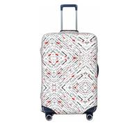 axzttupy Grande housse de protection personnalisée pour valise, avec inscription « I Love You » avec des mots et des cœurs, s'adapte à presque tous les bagages, Noir , L