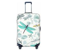 axzttupy Grande housse de protection personnalisée pour valise, compatible avec presque tous les bagages, motif libellule verte, Noir , M
