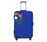 axzttupy Grande housse de valise imprimée avec drapeau de l'état du Nevada - Convient pour presque tous les bagages - Protection de bagage de voyage personnalisée, Noir, L, Noir., L, Noir et argent.,