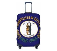 axzttupy Grande housse de valise imprimée drapeau de l'État du Kentucky - Convient à presque tous les bagages - Protection personnalisée pour bagages de voyage, Noir , XL