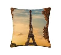 axzttupy Housses de coussin carrées universelles universelles pour toutes les saisons - Tour Eiffel Paris automne