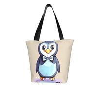 axzttupy Sac à main polyvalent avec imprimé pingouin mignon imprimé sac à main d'été sac à main voyage plage shopping accessoire élégant