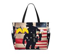 axzttupy Sac de voyage léger de grande capacité avec impression du jour commémoratif des soldats militaires américains pour les vacances, les pique-niques, les activités de plein air